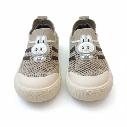 Kids Slip-On Sneakers with Rabbit Patch