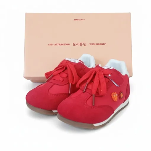 Baby Girls Fashion Sport Sneakers –Red