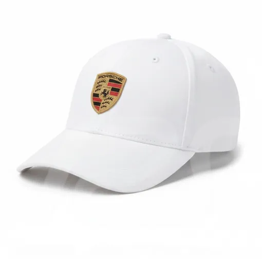 Porsche Crest White Baseball Cap