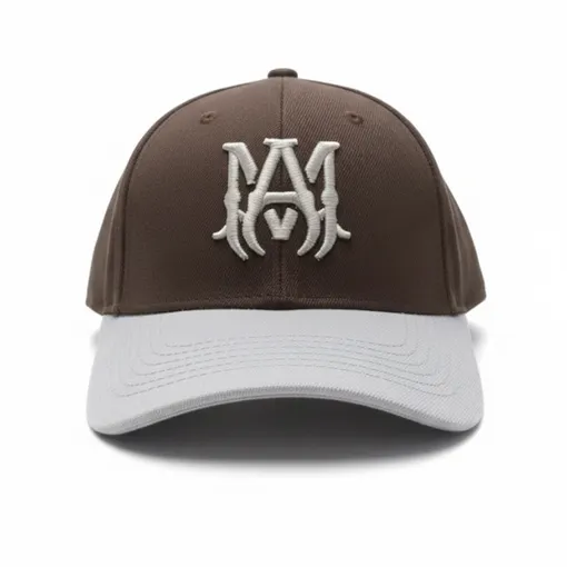 AMIRI Two-Tone MA Outline Cap –Brown & White