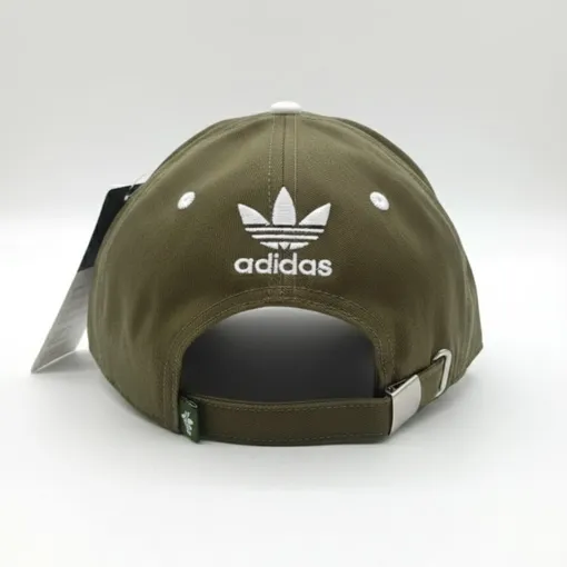 Adidas Originals Trefoil Baseball Cap –Olive & White