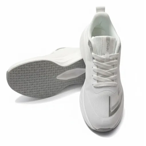 JINNAIBO Premium Athletic Running Shoes –White / Silver