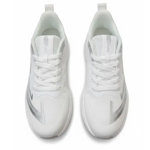 JINNAIBO Premium Athletic Running Shoes –White / Silver