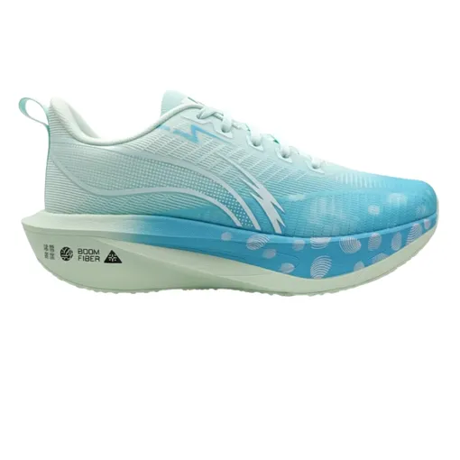 Beige AuraFlow Gradient Running Shoes –Mint Blue Edition