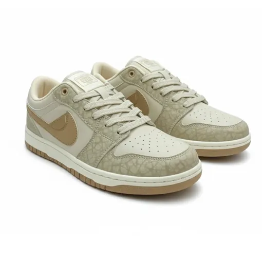 BEIGE Fleece Court Low –Metallic Gold Edition