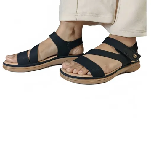 SIKETU Comfort Cross-Strap Ladies Sandals –Black Elegance Edition