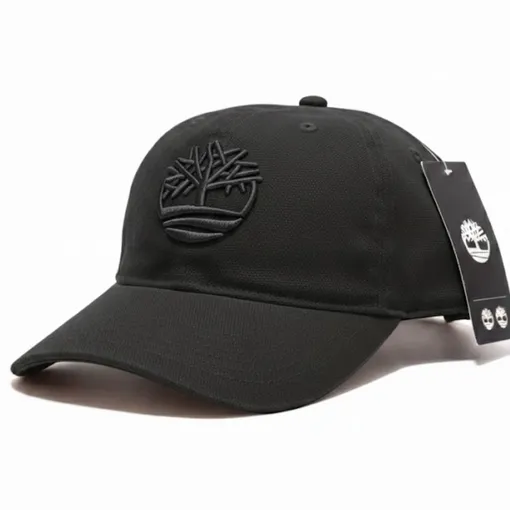 Timberland Soundview Embroidered canvas Baseball Cap – Black