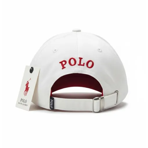 Polo Ralph Lauren Pony Baseball Cap –White & Red