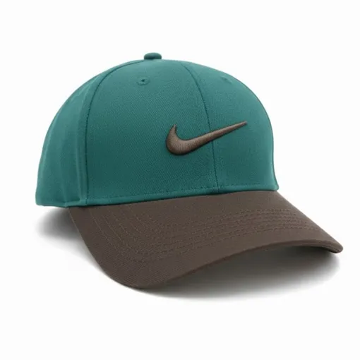 Nike Dri-FIT Club Structured Swoosh Cap –Jade & Brown