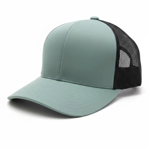 Pacific Headwear Trucker Snapback Cap – Smoke Blue/Beige