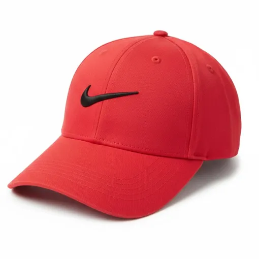 Nike Dri-FIT Club Structured Swoosh Cap –Red with Black Logo