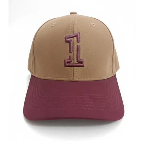 Limited Edition Baseball Cap – Contrast Suede II, Burgundy & Sand