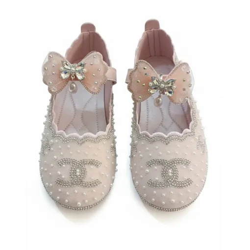 Baby Girls Party Shoes – Shimmery Pink