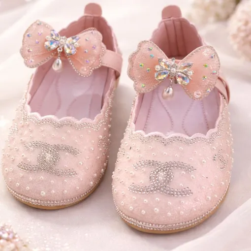 Baby Girls Party Shoes – Shimmery Pink