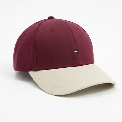 Tommy Hilfiger Classic Baseball Cap –Claret & Cream Edition