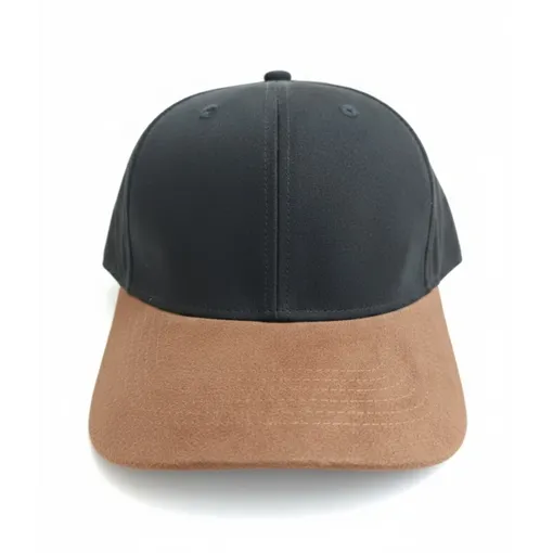 Two-Tone Suede Baseball Cap –Black & Tan Limited Edition