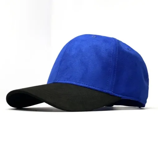 Blue & Black Faux Suede Baseball Cap –Limited Edition