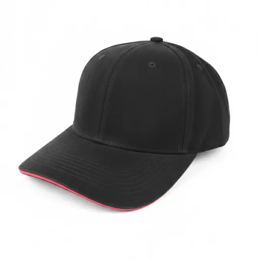 Black Cap with Red Sandwich Peak –Limited Edition