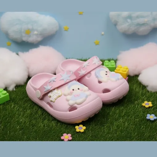 HappyFeet Kids Clogs Shoes -Soft Pink