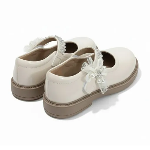 Roxy Soft Pearl Princess Shoes for Baby Girl -Cream Color
