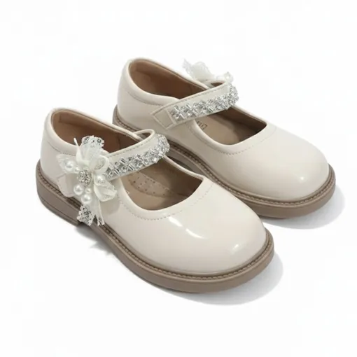 Roxy Soft Pearl Princess Shoes for Baby Girl -Cream Color