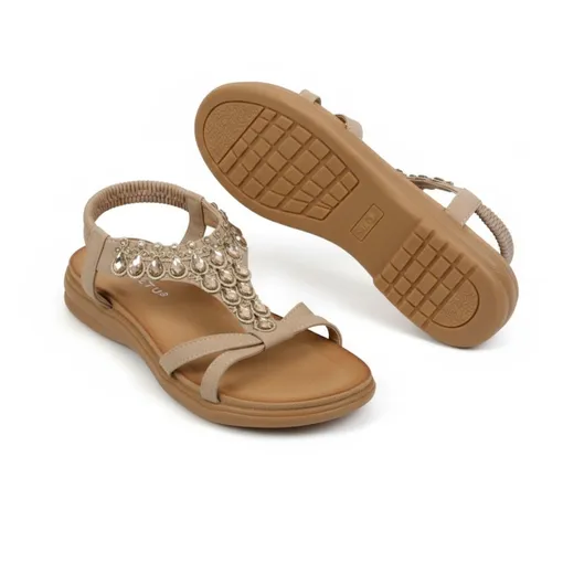 Siketu Women’s Premium Sandals – Beige Elegance Edition