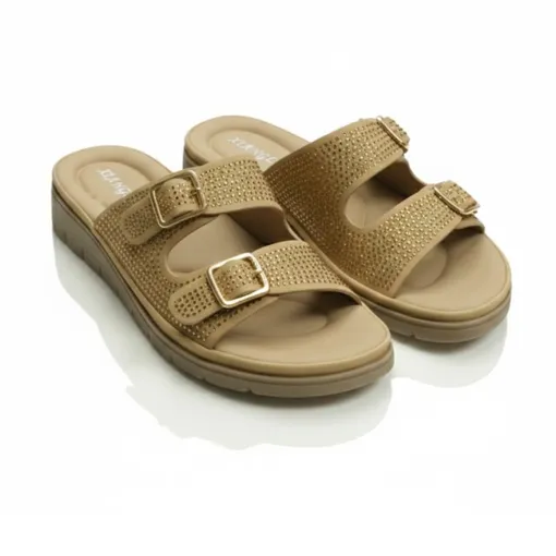 Women’s Apricot Platform Slides Shoes
