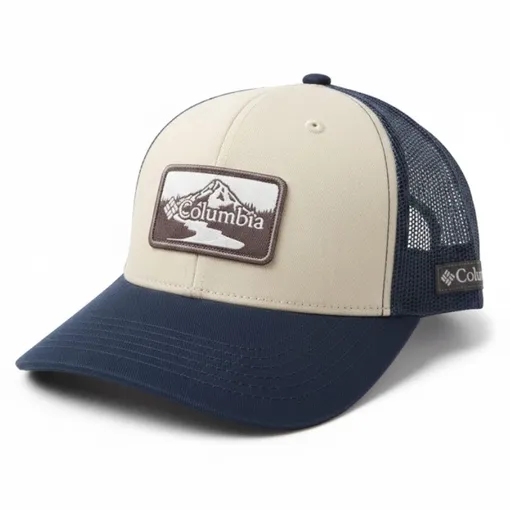 Columbia Sportswear Mesh Trucker Cap – Mountain Sunset Navy/Tan