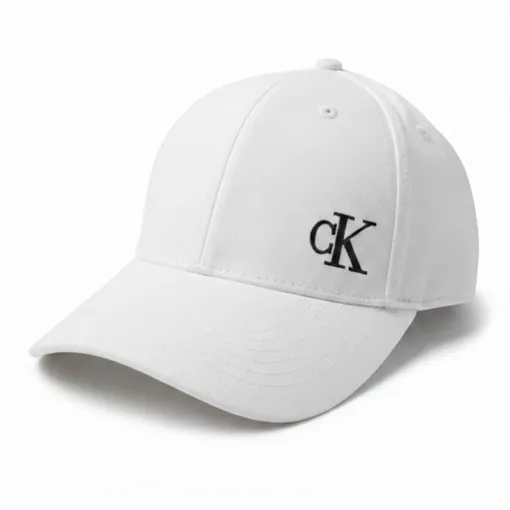 Calvin Klein White Logo Baseball Cap –Premium Cotton CK Hat