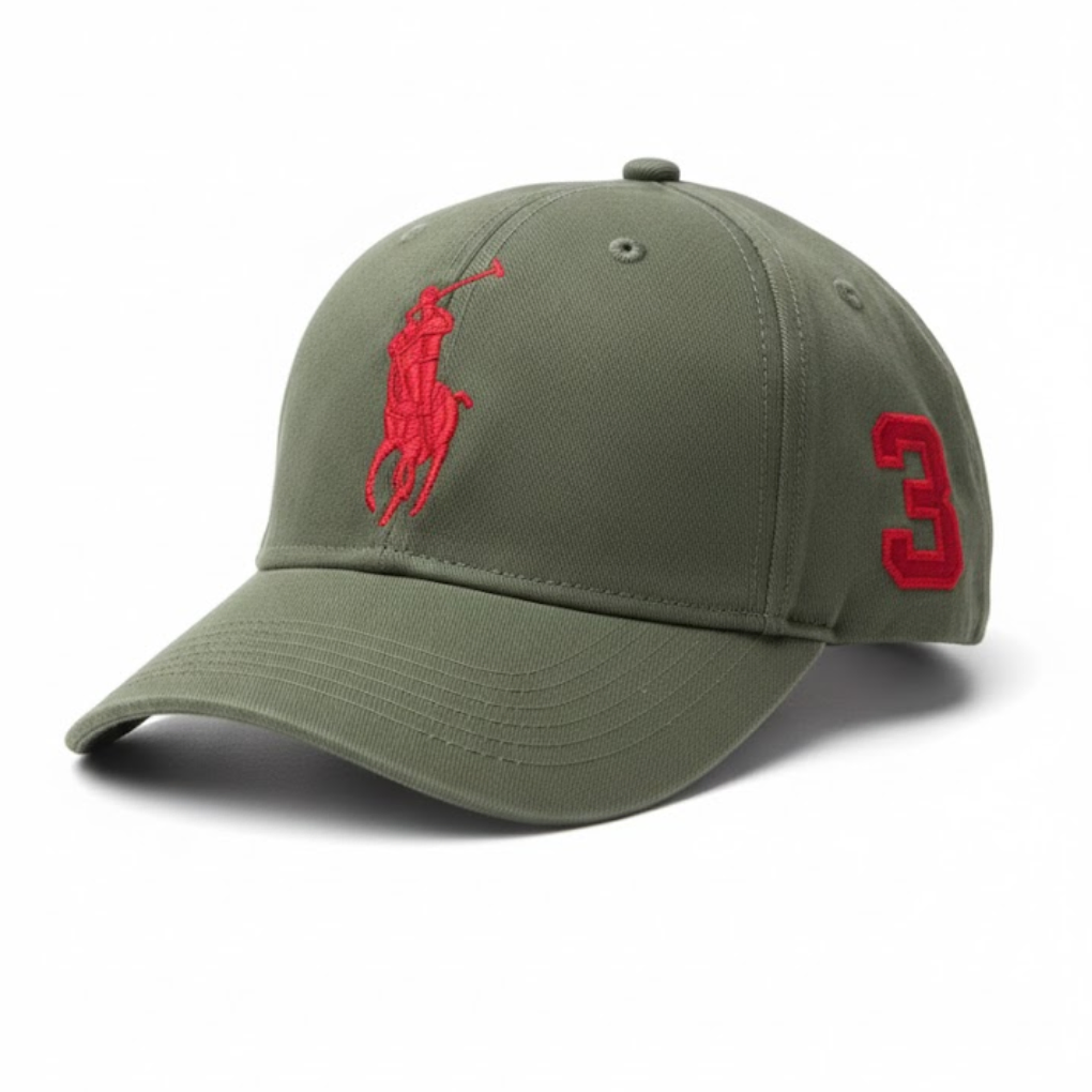 Polo Ralph Lauren Green Cap – Red Logo