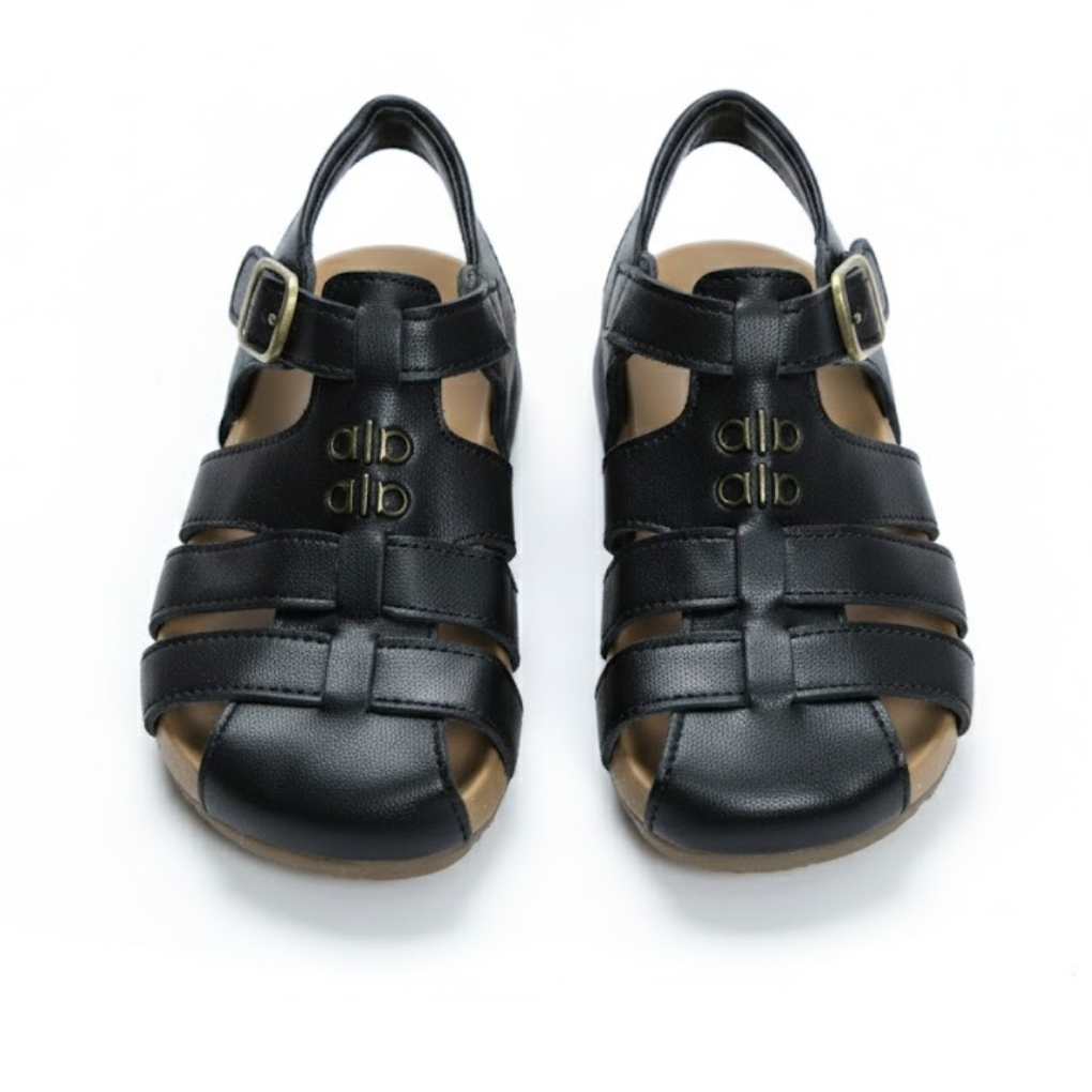 Boys Comfort Fisherman Sandal – Black