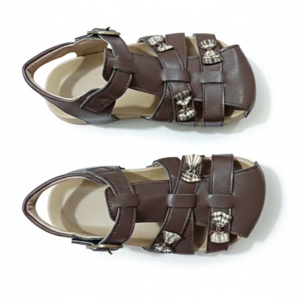Dark Brown Closed-Toe Comfort Sandal
