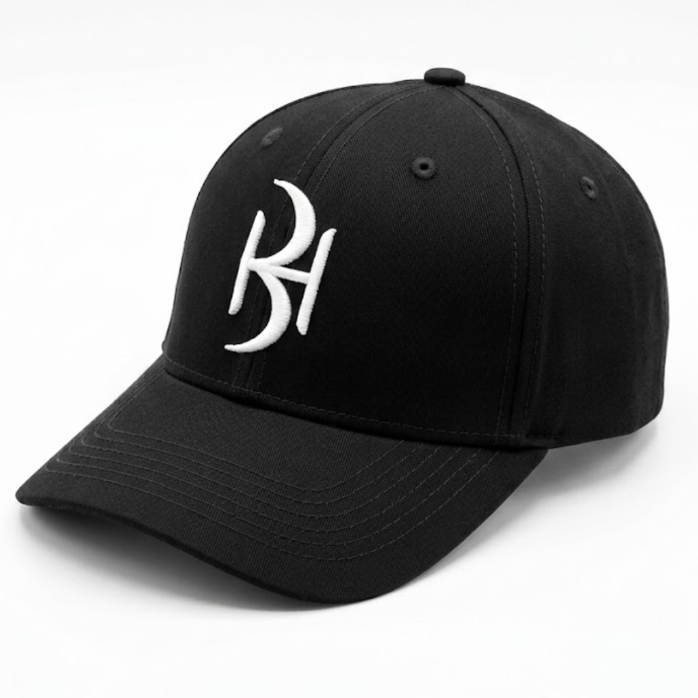 Limited Edition Black Baseball Cap with White BH Logo