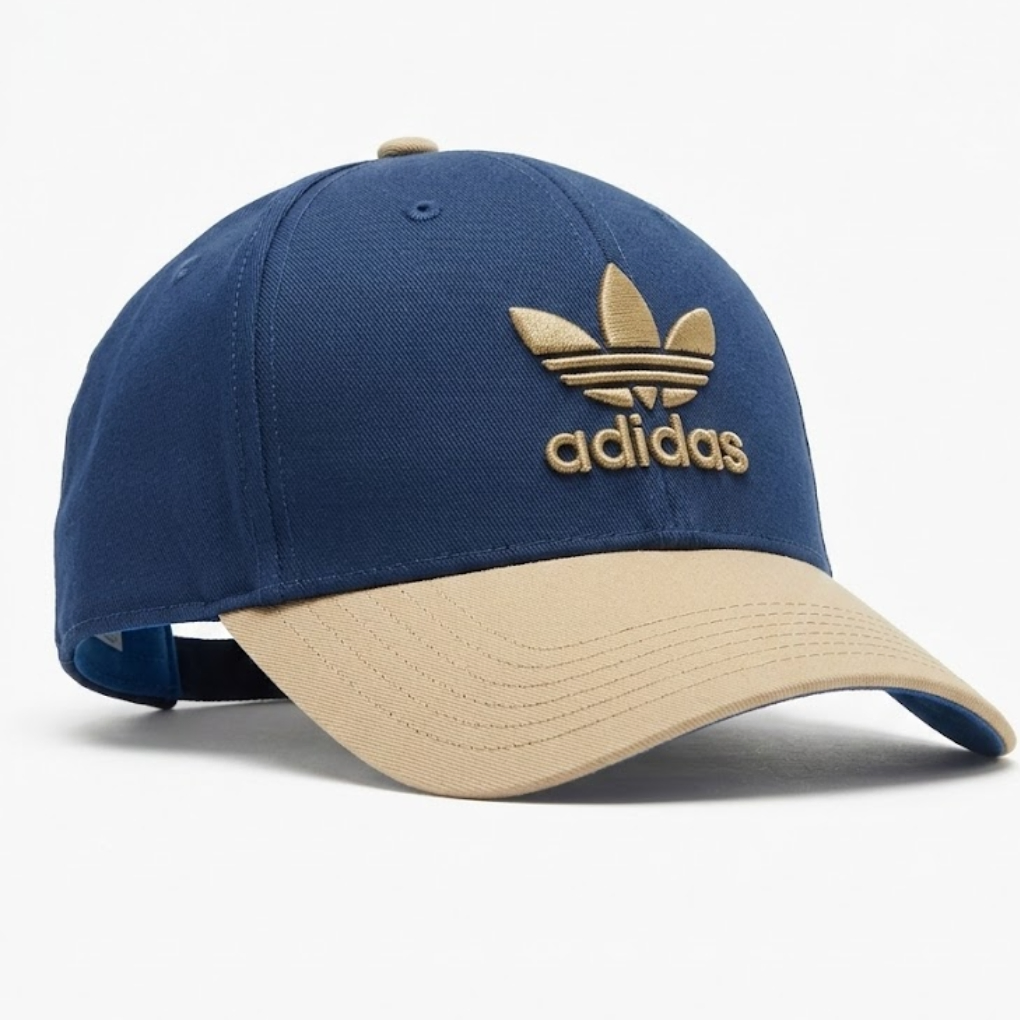 Adidas Trefoil Navy & Khaki Cotton Baseball Cap