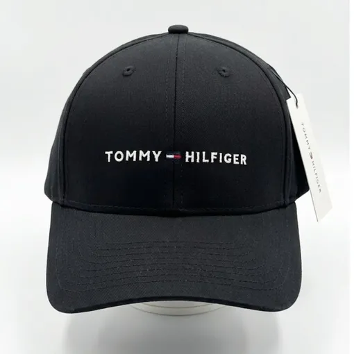 Tommy Hilfiger Classic Black Cotton Baseball Cap