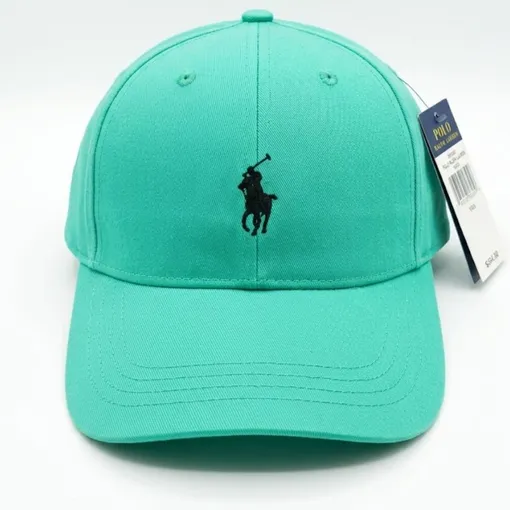 Polo Ralph Lauren Green Twill Ball Cap (Black Pony Logo)