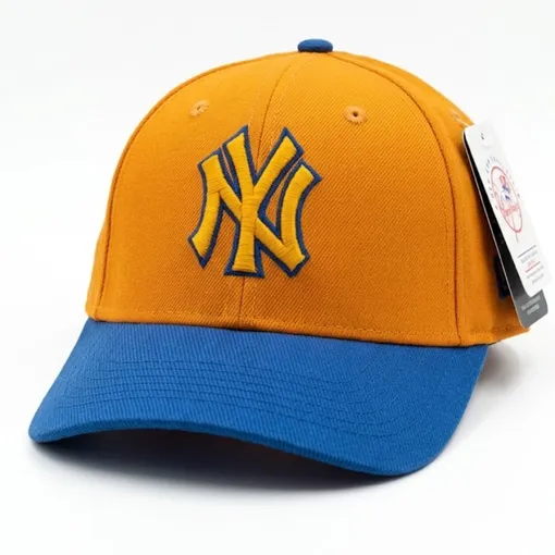 New Era Frame Snapback Cap – Golden Orange & Blue