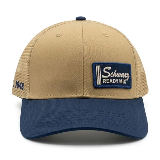 Schwarz Ready Mix Beige & Blue Adjustable Baseball Cap