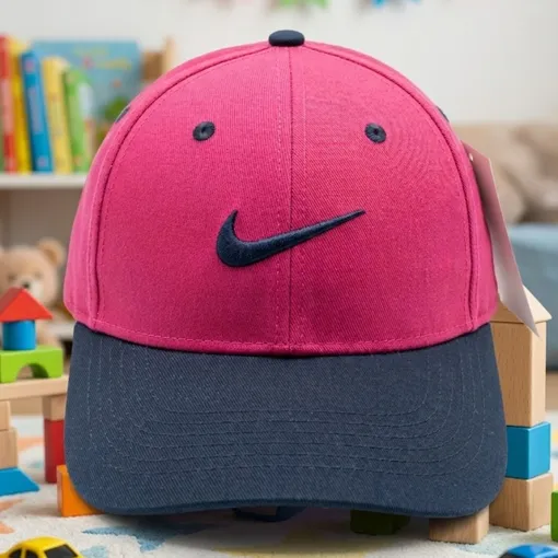 Nike Kids Dri-FIT Club Baseball Cap – Red & Navy Blue  (4-12 years)