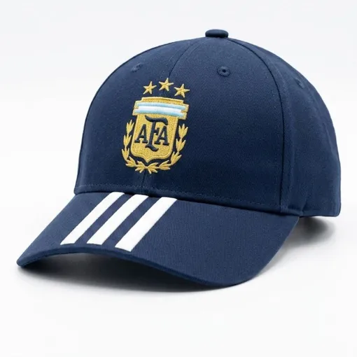 Argentina 3-Star Embroidered Cap – Navy Blue Edition