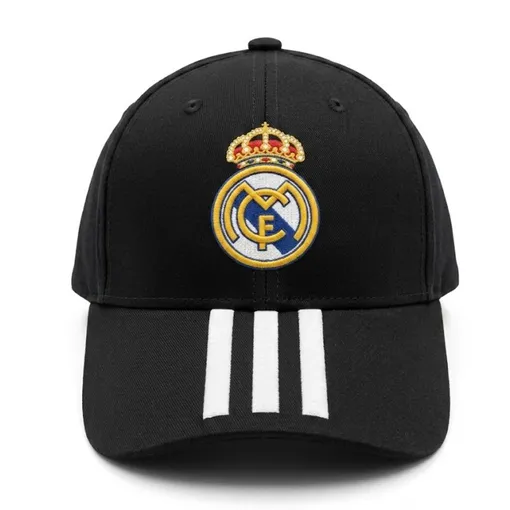 Real Madrid CF Home Baseball Cap –Black Six-Panel Edition