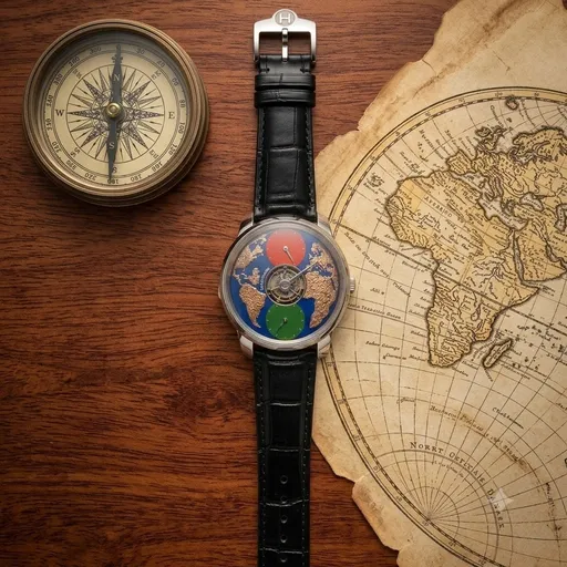 HANBORO-1026 World Time Automatic Watch