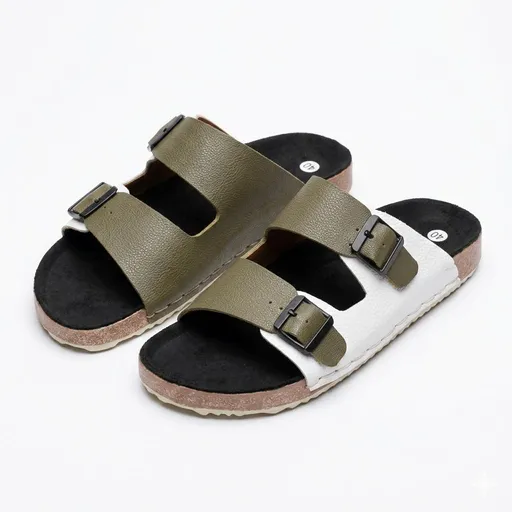 Men's Double-Strap Cork Footbed Sandals – Suede & Leather, 4 Colorways