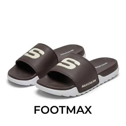 Skechers Slide Sandal  Strap with Gum Sole  Lime Green Footbed