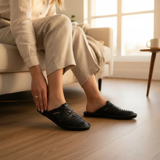 Black Woven Leather Huarache Sandals  Handmade