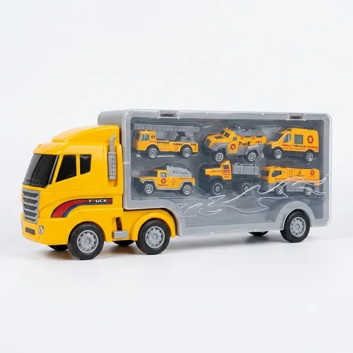 Marvel Avengers & Police Mega Carrier Truck Playset with Mini Vehicles OT