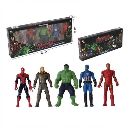 5-Piece Superhero Action Figure Playset-