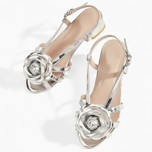  Heel Crystal Heel Round Toe Shoes