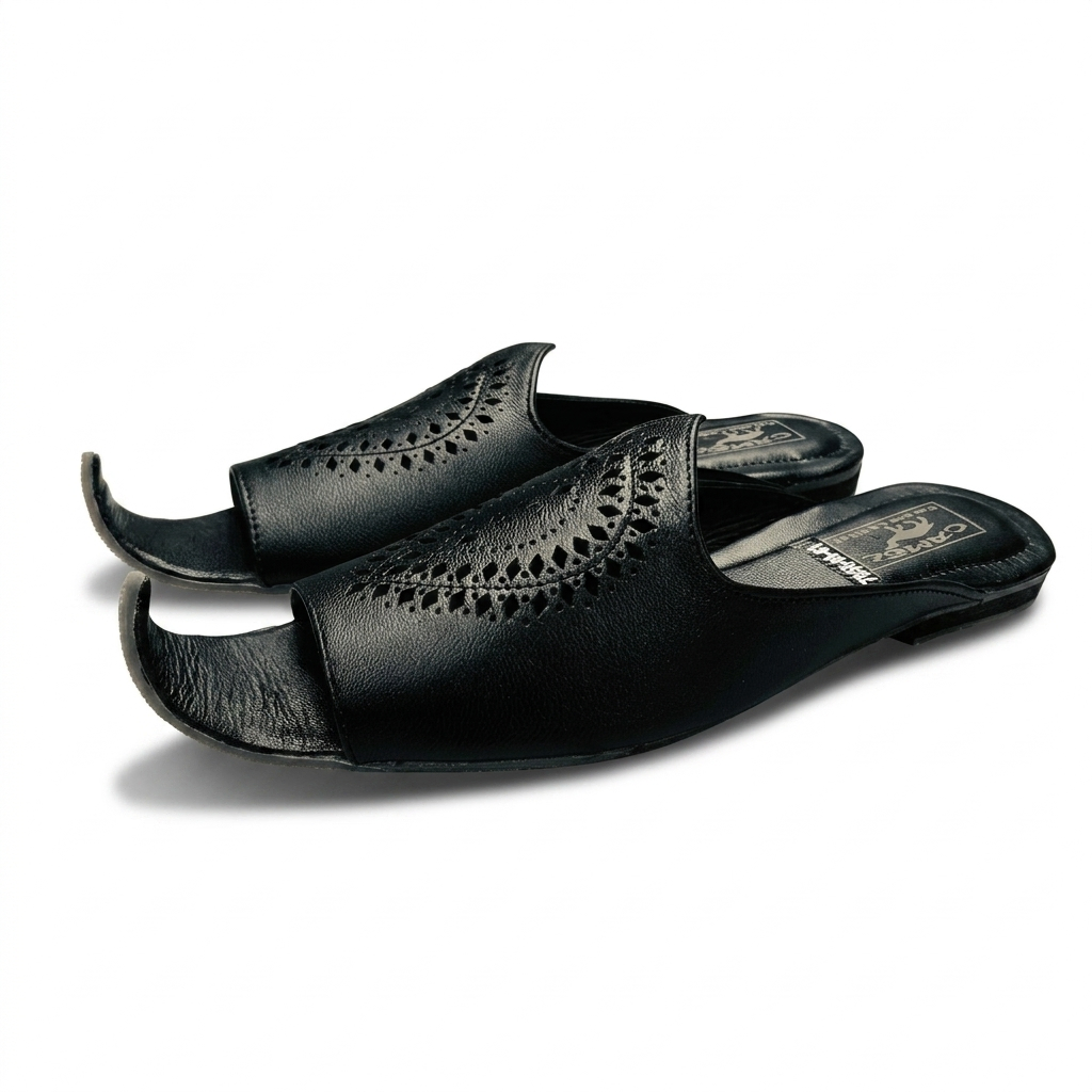 Premium Handcrafted Leather Mojari nagra