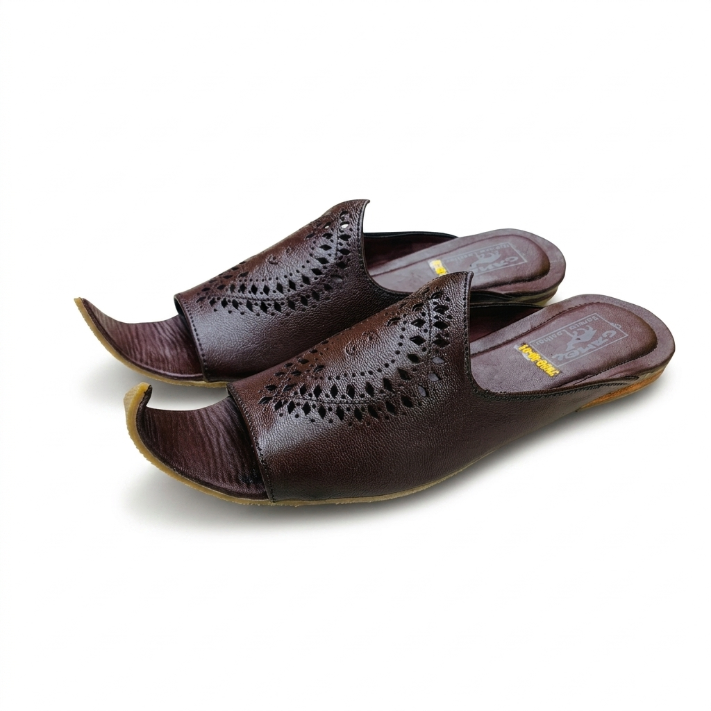 Premium Handcrafted Leather Mojari nagra
